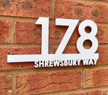 Load image into Gallery viewer, Personalised Door Sign Plaque Laser Cut Address Plaque House Number