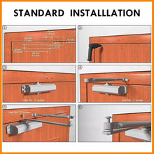 Load image into Gallery viewer, Heavy Duty 45-75KG 180° FIRE RATED DOOR CLOSER Adjustable Self Automatic Closing