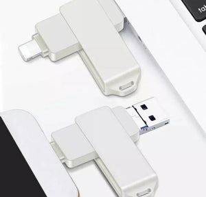 3 in 1 USB 3.0 Memory Stick 1TB / 2TB Flash Drive For iPhone PC etc