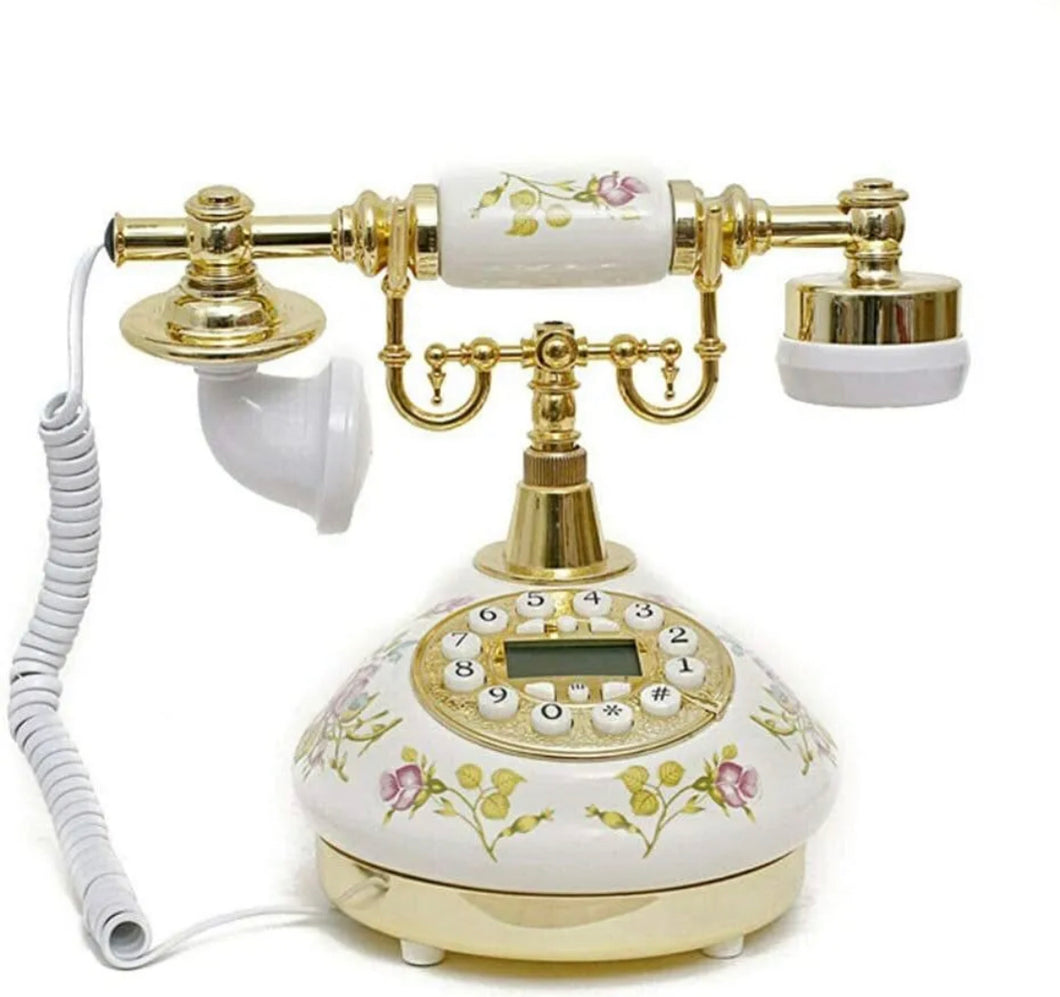 New Classic Landline Telephone Vintage Retro Ceramic Corded Working Phone