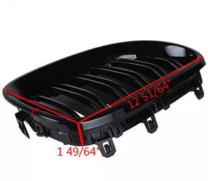 Gloss Black Kidney Grills Grill For BMW E60 E61 5 Series 2003 - 2010