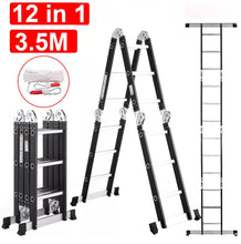 Load image into Gallery viewer, 3.5m Metre Multi-Purpose Folding Ladder 12 in 1