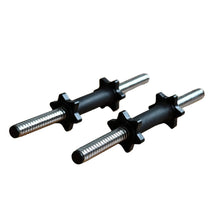 Load image into Gallery viewer, 16.5&quot; Dumbbell Bars Pair 1 Inch Handles Gym Weight Lifting with 4 Collars