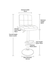 Load image into Gallery viewer, PU Leather Leather Kitchen Breakfast Bar Stool • 3 Colours
