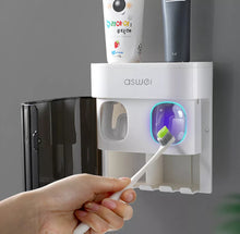 Load image into Gallery viewer, Automatic Toothpaste Dispenser Covered Toothbrush Holder