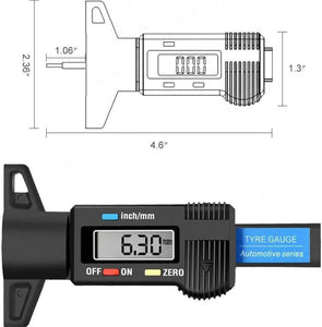 Digital Tyre Tread Depth Measuring Gauge Tool - Car Van Motorbike etc