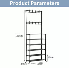 Load image into Gallery viewer, Coat Stand Compact Hanger &amp; 5 Tier Shoe Rack