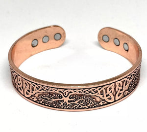 Tree of Life Copper Magnetic Bangle Bracelet Pain Relief Arthritis Health