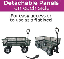 Load image into Gallery viewer, Heavy Duty Metal Green Garden Cart Utility Trolley