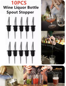 10 x Stainless Steel Tapered Oil Spirit Bottle Spout Pourer