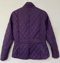Load image into Gallery viewer, Barbour Flyweight Cavalry Purple Quilted Jacket Womens Ladies Size 10