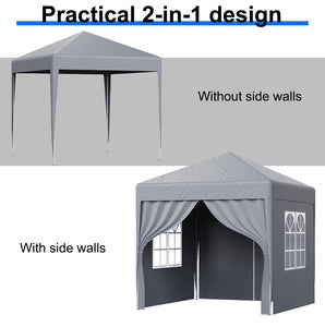 2x2m Metre Pop Up Marquee Gazebo with 4 Side Panels Waterproof