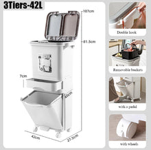 Load image into Gallery viewer, Kitchen Rubbish Waste Recycling Bin Dual Multi Compartment