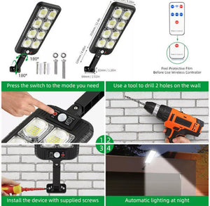 Solar Street Light LED Outdoor with PIR Motion Activation