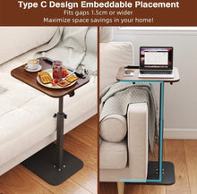 Load image into Gallery viewer, Adjustable C Shaped Side End Coffee Laptop Table