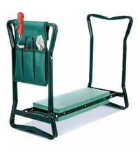 Load image into Gallery viewer, Garden Kneeler Folding Stool with Tool Bag