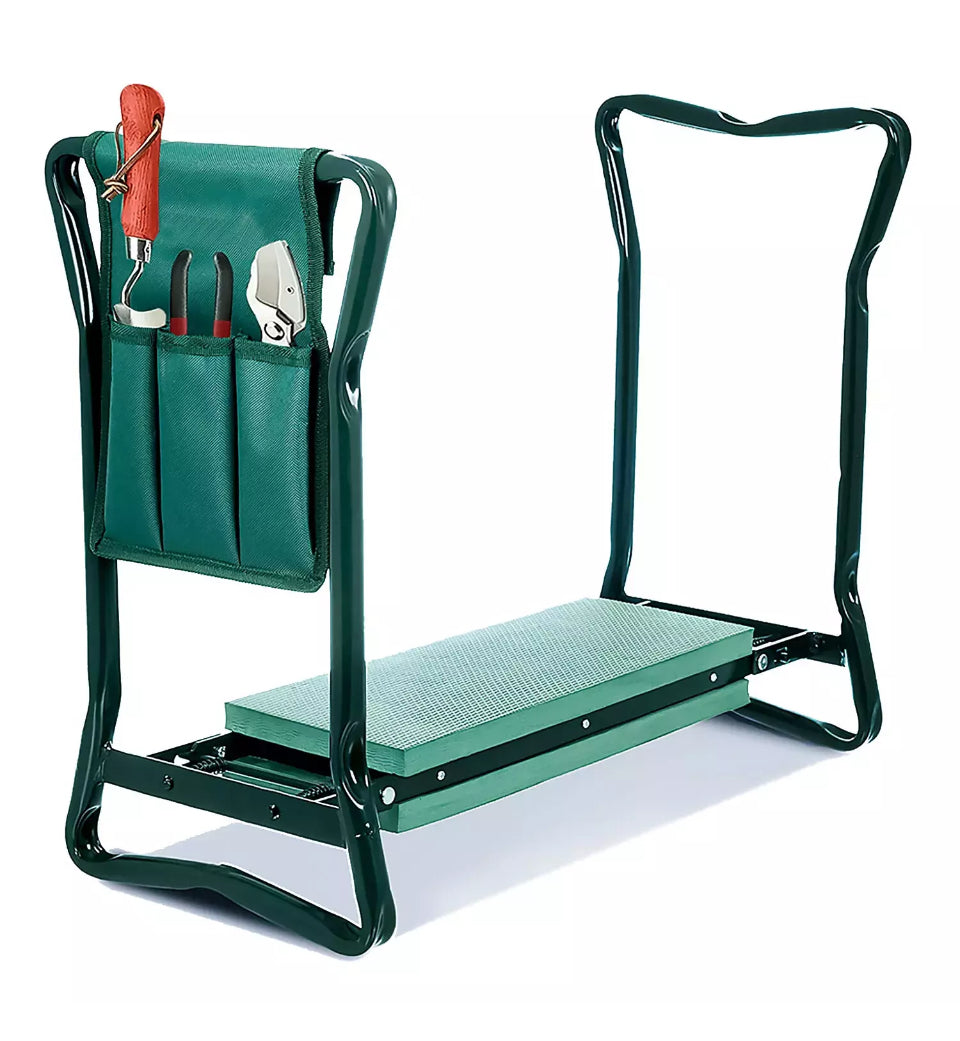 Garden Kneeler Folding Stool with Tool Bag