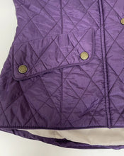 Load image into Gallery viewer, Barbour Flyweight Cavalry Purple Quilted Jacket Womens Ladies Size 10