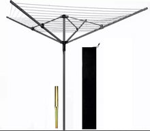 Load image into Gallery viewer, 50Metre 4 Arm Rotary Washing Line Clothes Dryer &amp; Ground Spike