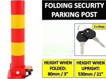 Load image into Gallery viewer, Folding Locking Parking Bollard Post Barrier Car Security