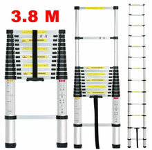 Load image into Gallery viewer, Telescopic Ladder 3.8Metre Aluminium Extension Ladders