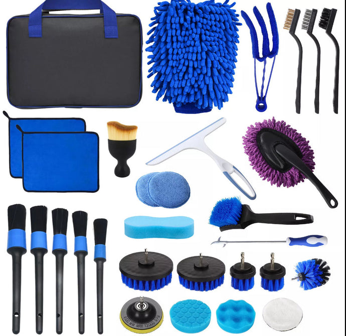 30Pcs Car Cleaning Kit Auto Detailing Set