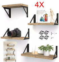 Load image into Gallery viewer, 4 Floating Shelves Wood - Wall Mounted