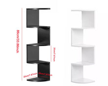 Load image into Gallery viewer, 5 Tier Floating Wall Corner Shelves Black or White