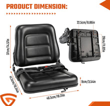 Load image into Gallery viewer, Universal Tractor / Forklift Seat with Safety Belt