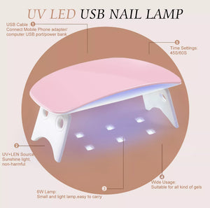 All-in-One Nail Manicure Kit with Lamp and Drill