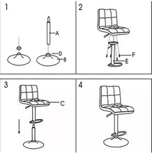 Load image into Gallery viewer, PU Leather Leather Kitchen Breakfast Bar Stool • 3 Colours