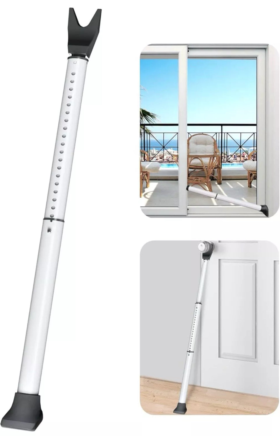 Door / Patio Door Jammer Adjustable Security Bar