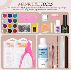 All-in-One Nail Manicure Kit with Lamp and Drill