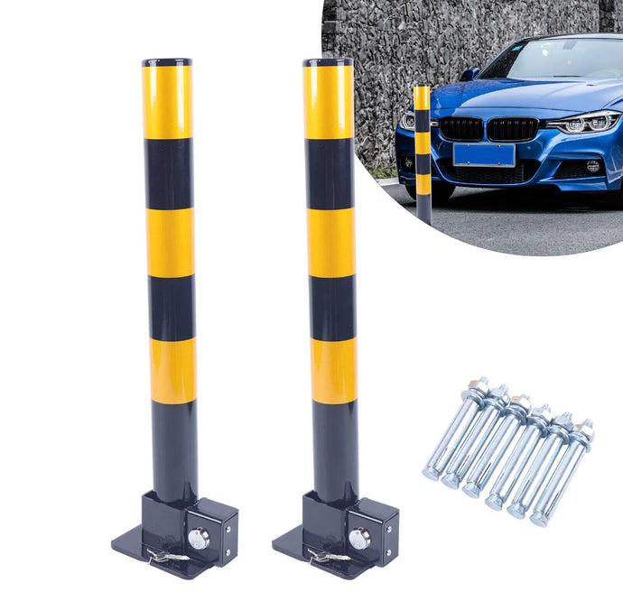 2 x Security Bollards Car Parking Post Barriers