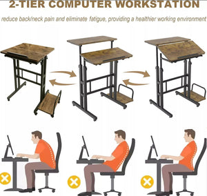 Standing / Sitting Desk Height Adjustable Workstation