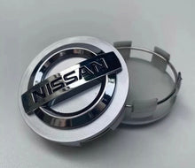 Load image into Gallery viewer, 4 x Centre Caps for Nissan Alloy Wheels 54mm Silver or Black