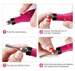 All-in-One Nail Manicure Kit with Lamp and Drill