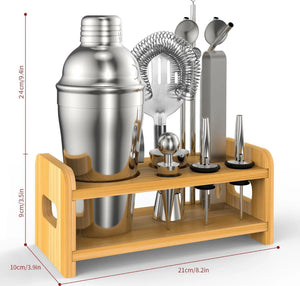 15 Pieces Cocktail Shaker Set Premium Stainless Bartender Mixing Kit