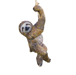 Hanging Sloth On Rope Garden Ornament