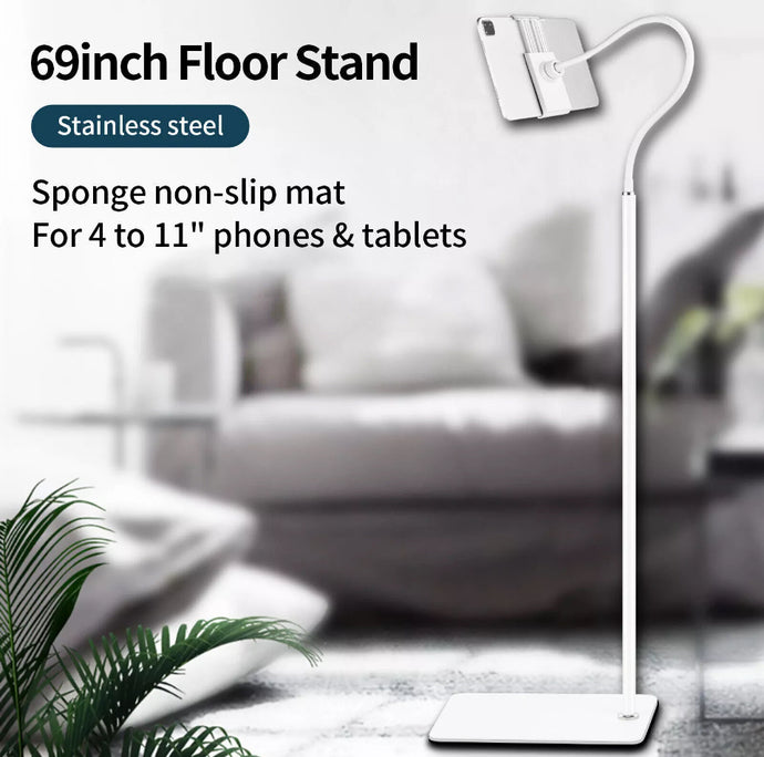 Tablet Floor Stand Gooseneck Holder Mount For 4-11