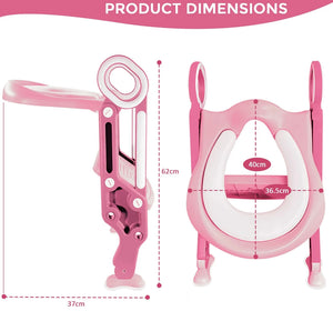 Child Toilet Seat And Ladder Toddler Training Step Up Easy Fold