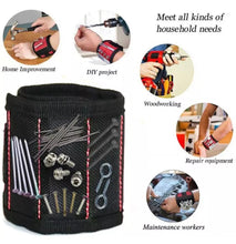 Load image into Gallery viewer, Magnetic Wristband Toolkit Wrist Band Tool Storage Bracelet Screw Holder Belt