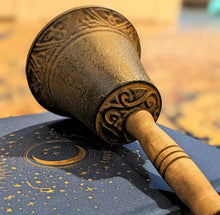 Load image into Gallery viewer, 20cm Solid Cast Iron Wooden Handle Hand Bell