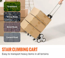 Load image into Gallery viewer, Heavy-Duty Stair Climbing Cart Trolley Aluminum Folding Hand Truck