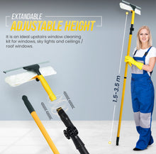 Load image into Gallery viewer, 3.5Metre Window Cleaning Kit Extendable Pole Squeegee