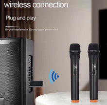 Load image into Gallery viewer, 2x Wireless Microphones UHF Rechargeable Mic Karaoke