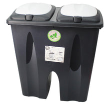 Load image into Gallery viewer, Kitchen 50L Duo Recycle Bin Recycling with Double Compartment