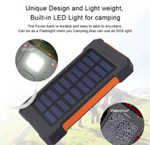 Load image into Gallery viewer, Portable Solar Power Bank Battery Charger 2USB LED Torch