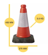 Load image into Gallery viewer, 4 x Road Traffic Cones 45cm