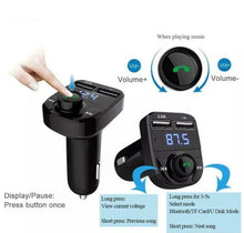 Load image into Gallery viewer, Car Bluetooth FM Transmitter MP3 USB Charger Adapter